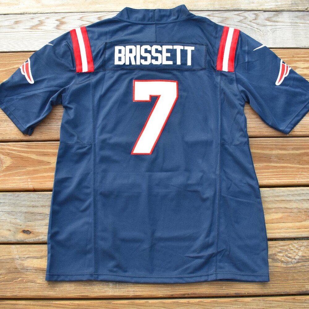New! Jacoby Brissett New England Patriots Blue Football Jersey Adult Men's Sizes